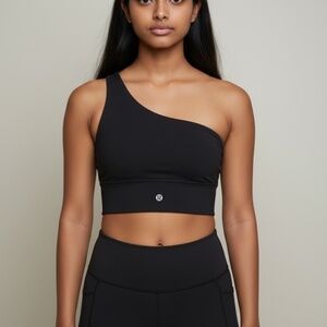 NWT Lululemon Align Asymmetrical Bra Black A/B Size 6